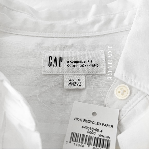 NWT GAP 100% Cotton Boyfriend Fit Popover Shirt - Picture 13 of 14